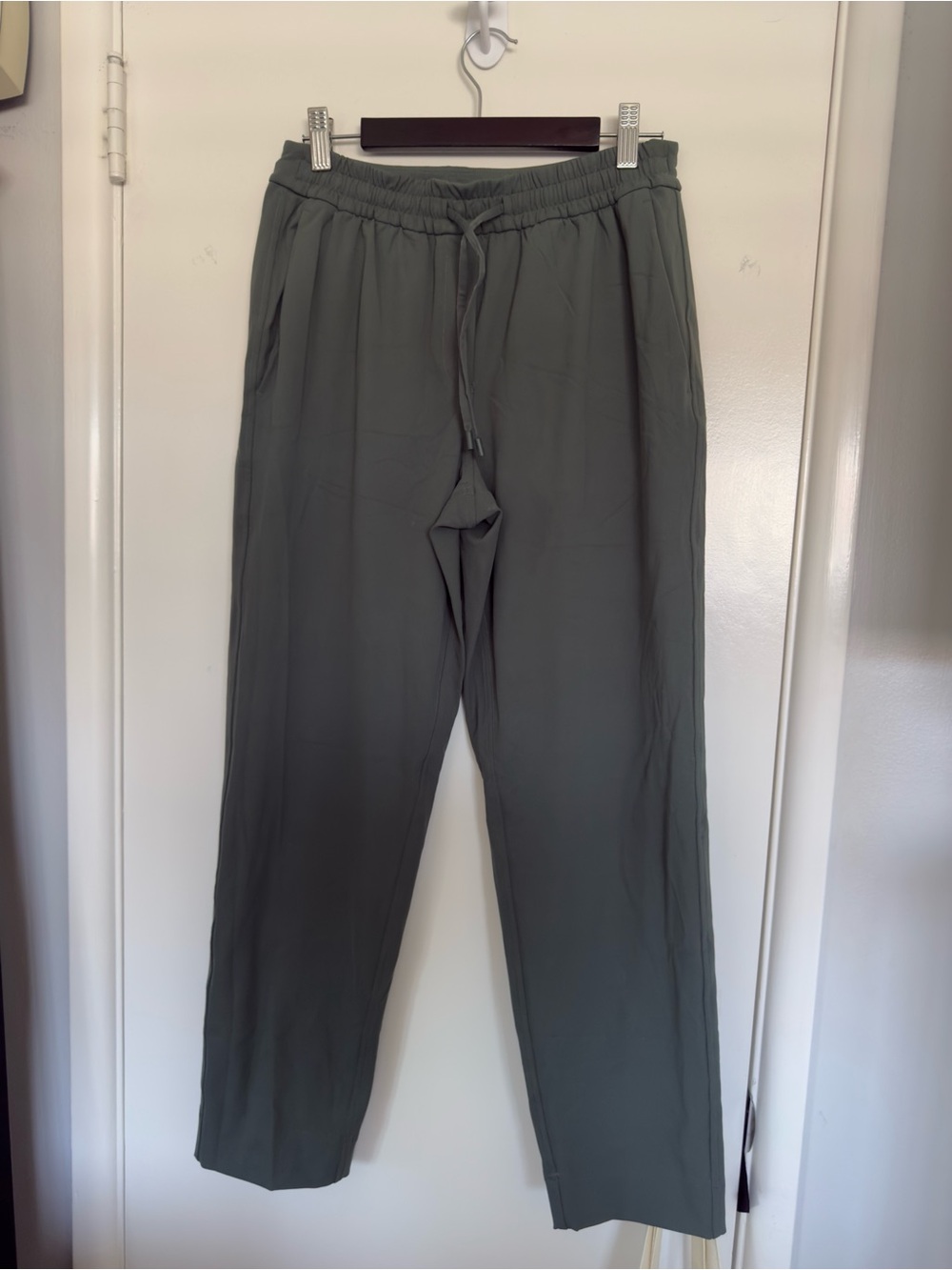 lululemon athletica Straight-Leg Drawstring Pants — Olive Green